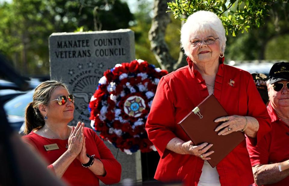 Palmetto Mayor Shirley Groover-Bryant was the guest speaker during the Memorial Day Service presented by the Manatee County Veterans Council at the Donald L. Courtney Veterans Park in Bradenton on Monday, May 27, 2024.