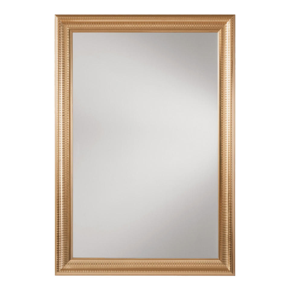 Gold Metal Frame Rectangular Mirror