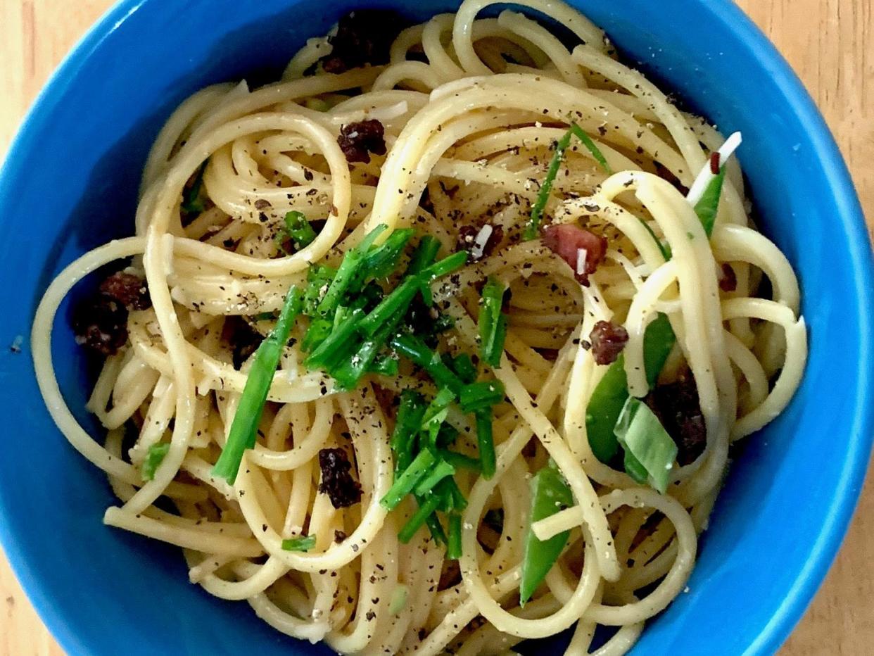 Ina Garten Spring Carbonara Pasta