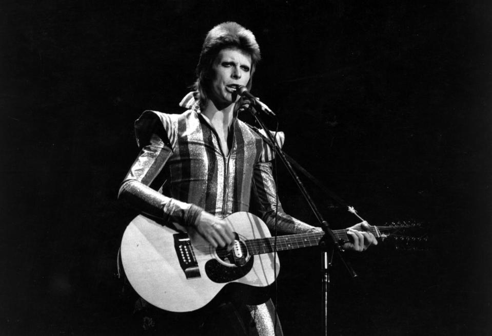 David Bowie performs in London in 1973 (Getty Images)