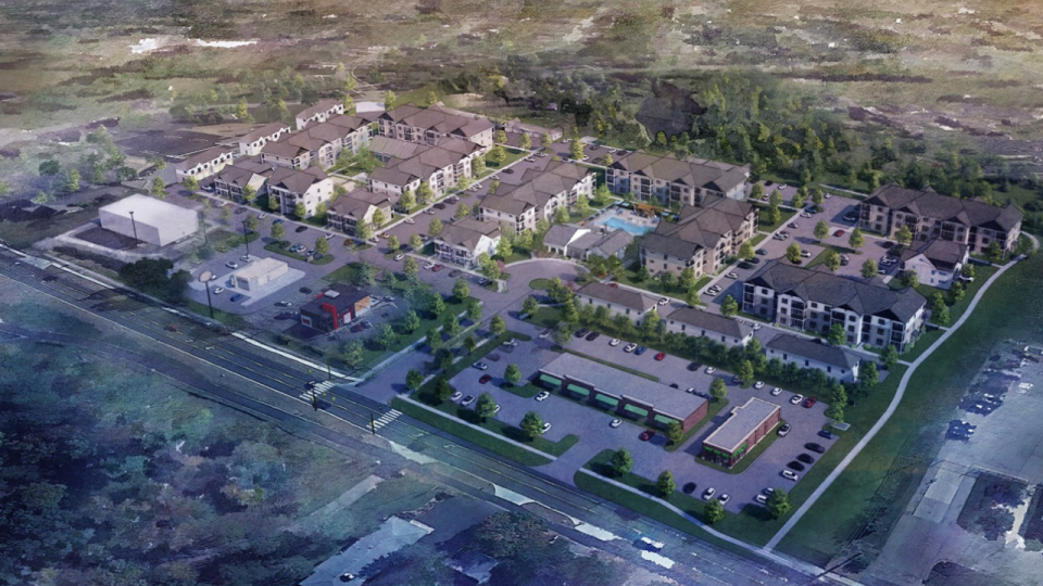 <em>The Upper Arlington-based developer is constructing more than a dozen apartment buildings at 1095 W. 5th Street. (Courtesy Photo/Vision Development) </em>