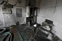 A view shows damaged interiors of a mosque after it was set on fire by a mob at a tyre market in a riot affected area after clashes erupted between people demonstrating for and against a new citizenship law in New Delhi, India, February 26, 2020. REUTERS/Adnan Abidi