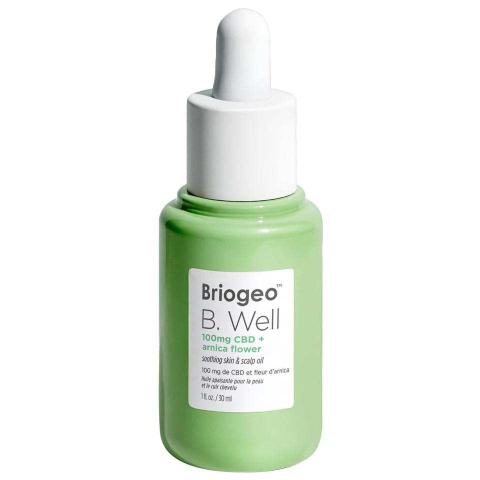 2) Briogeo B.Well 100mg CBD + Arnica Flower Soothing Skin & Scalp Oil