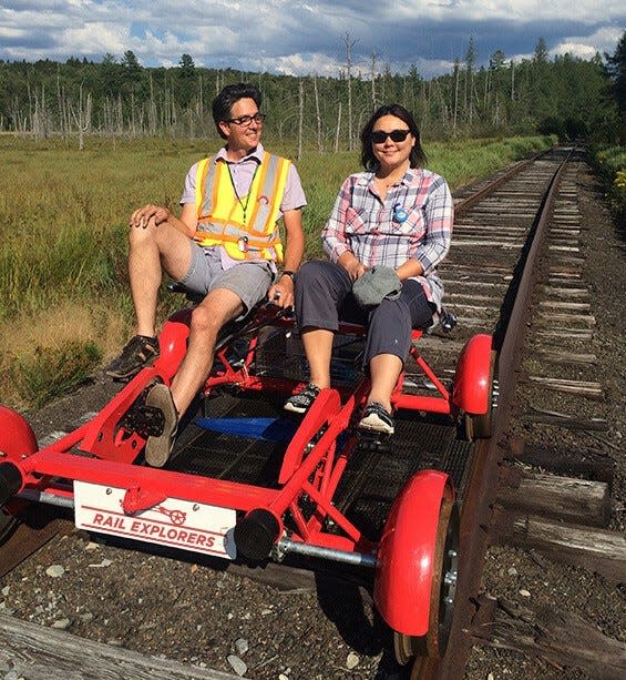 Rail Explorers is the brainchild of Australia-native entrepreneurs Mary Joy Lu and Alex Catchpoole. The wife and husband duo launched their first railbike fleet in 2015 in New York's Adirondacks.