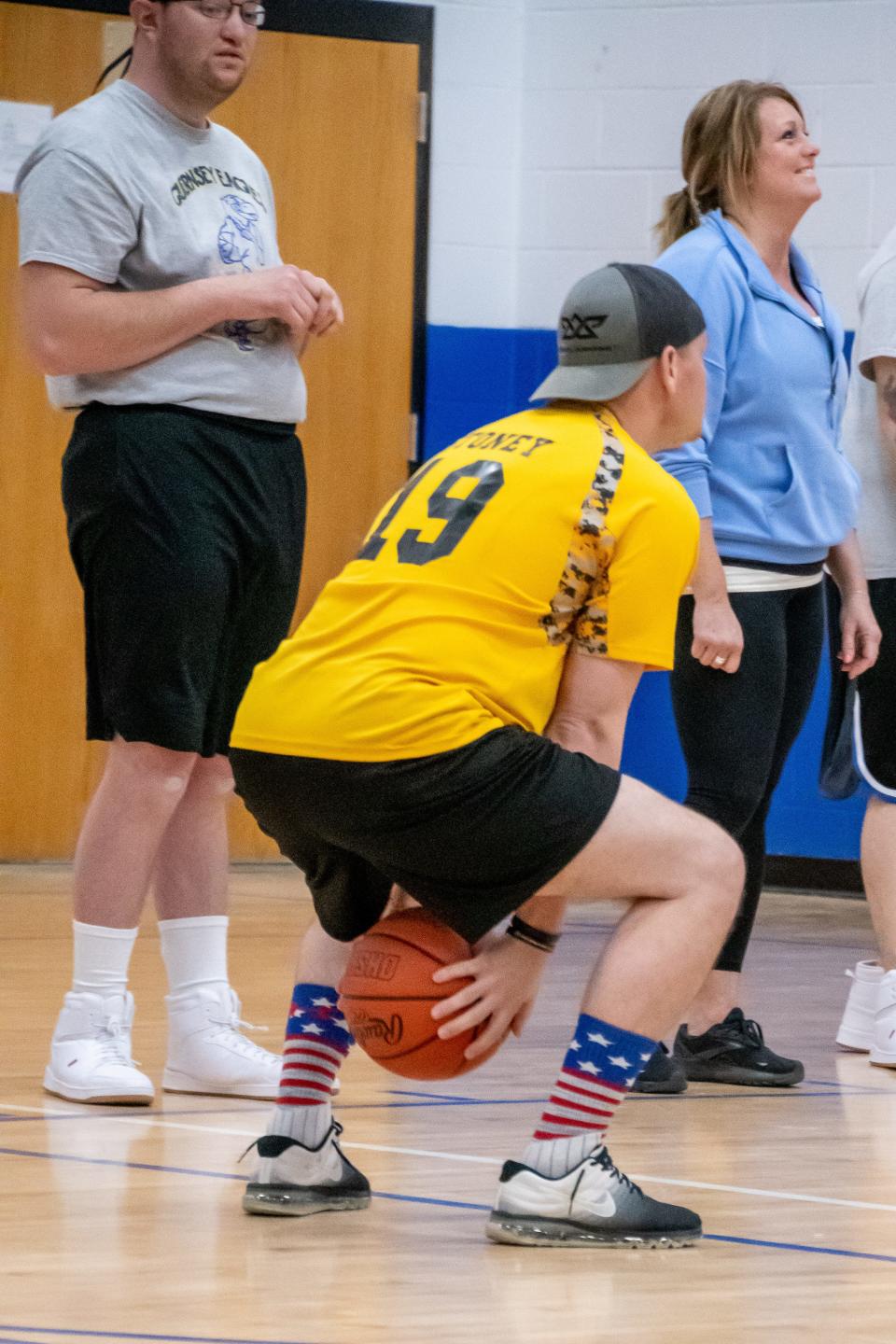 The Guernsey Eagles secured the win with a 47-23 victory over the Guernsey County Sheriff's office and Board of DD staff. The annual fundraiser brought in over $1000.