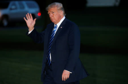 U.S. President Donald Trump arrives to New York