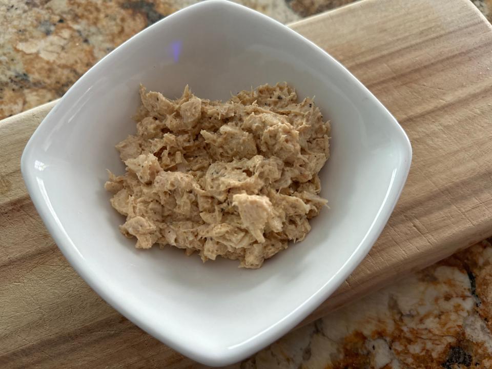 Finished turkey salad in bowl