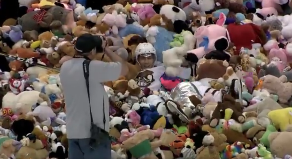 Bears set new world record at annual Teddy Bear Toss game