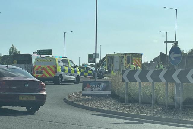 The crash took place at the Veasta roundabout just off Weymouth Relief Road <i>(Image: NQ)</i>