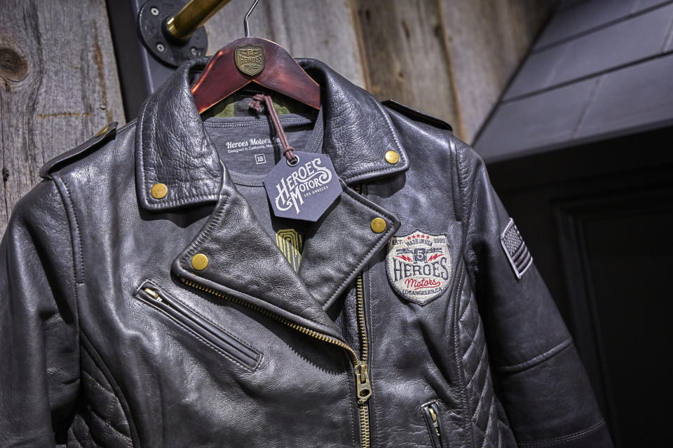 The leather jackets from Heroes Motors.