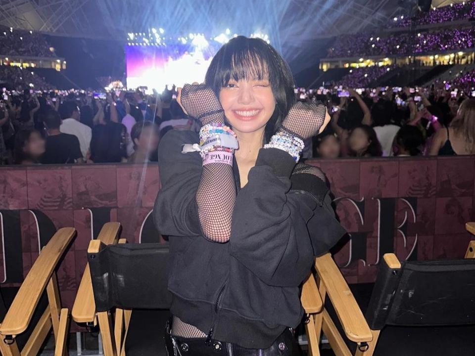 <strong>LISA朝聖泰勒絲演唱會。（圖／翻攝自LISA IG）</strong>