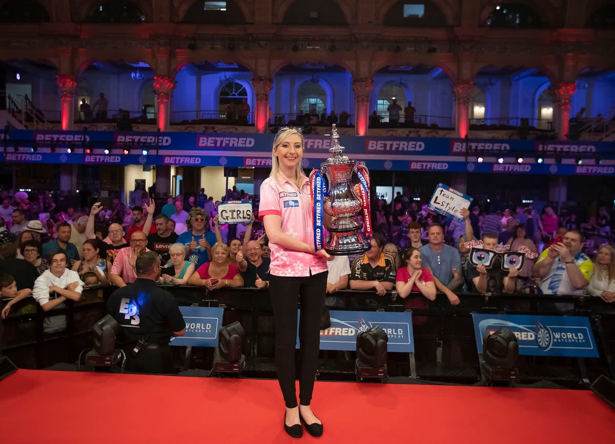 Fallon Sherrock won the inaugural Women’s World Matchplay in Blackpool (Taylor Lanning/PDC)