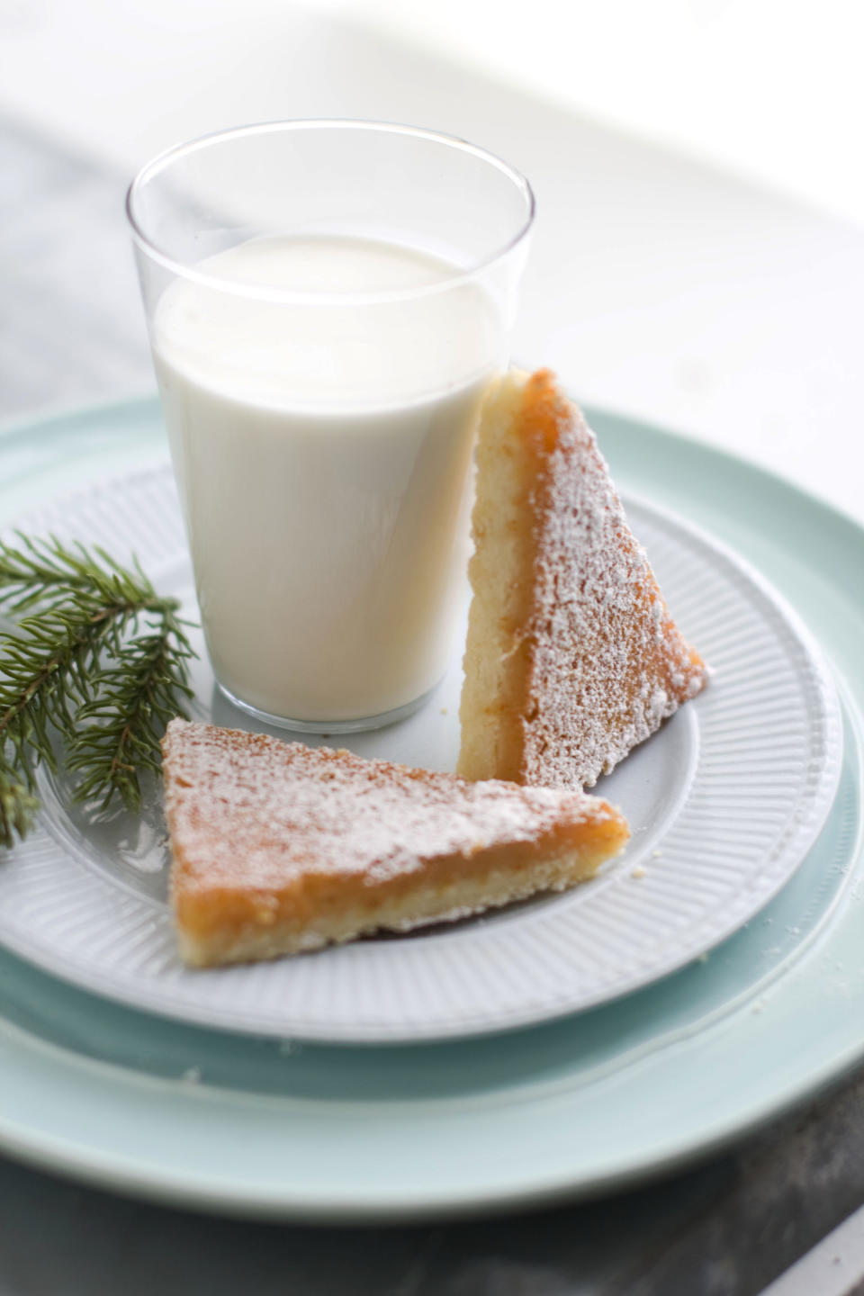 In this image taken on Monday, Nov. 5, 2012, paprika lemon bars are shown served on a plate in Concord, N.H. (AP Photo/Matthew Mead)