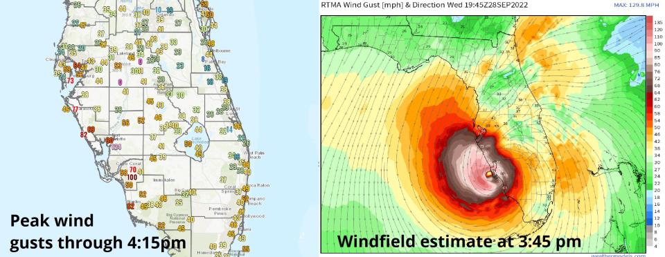 Look for stronger gusts to advance inland as Ian leaves Charlotte Harbor behind in the next hour.