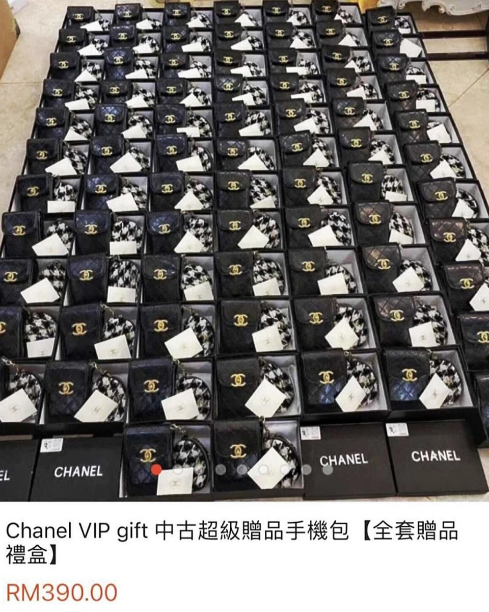 Counterfeit Chanel bags. 