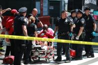 <p>The scene of an accident in New York’s Times Square after driver went through a crowd of pedestrians, injuring at least a dozen people, May 18, 2017. (Gordon Donovan/Yahoo News) </p>