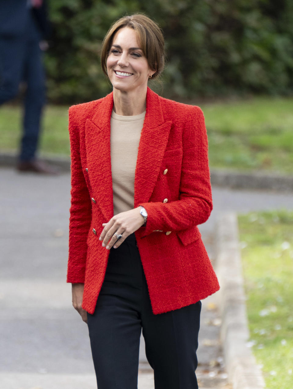 SITTINGBOURNE, ENGLAND - SEPTEMBER 27: Catherine, Princess of Wales joins a Portage Session for her 'Shaping Us' campaign on early childhood on September 27, 2023 in Sittingbourne, England. Portage is a service which supports children with disabilities and special educational needs and their families. (Photo by Mark Cuthbert/UK Press via Getty Images)