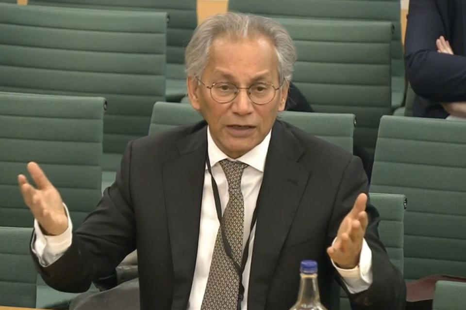 Samir Shah, the chairman of the BBC, has addressed the Huw Edwards scandal in Parliament (House of Commons/PA) (PA Media)