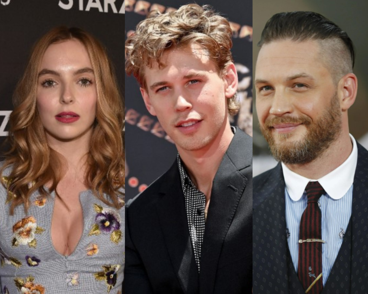 Jodie Comer (left), Austin Butler (middle) and Tom Hardy (right) star in "The Bikeriders," an upcoming movie partially filmed in Cincinnati.