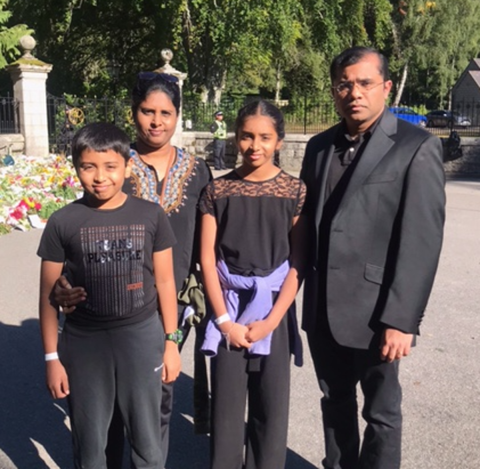 Joseph Philipose (right) with his wife Geetha and their two children Bennett and Thea (The Independent)