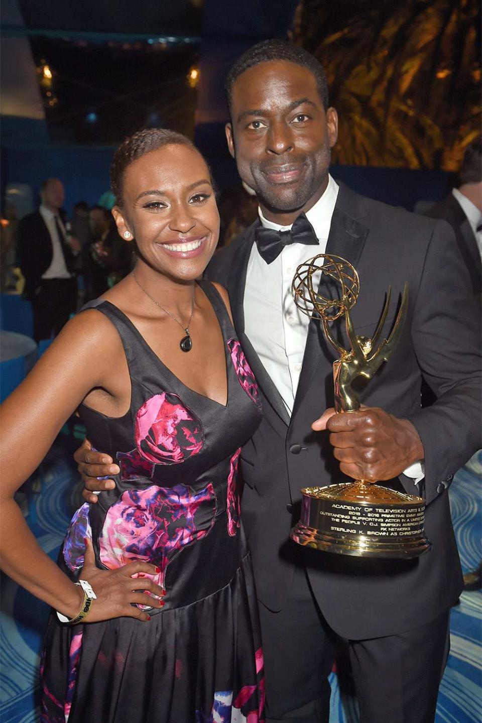 LOS ANGELES, CA - SEPTEMBER 18: Actors Ryan Michelle Bathe (L) and Sterling K. Brown attend HBO's Official 2016 Emmy After Party at The Plaza at the Pacific Design Center on September 18, 2016 in Los Angeles, California. (Photo by Jeff Kravitz/FilmMagic)