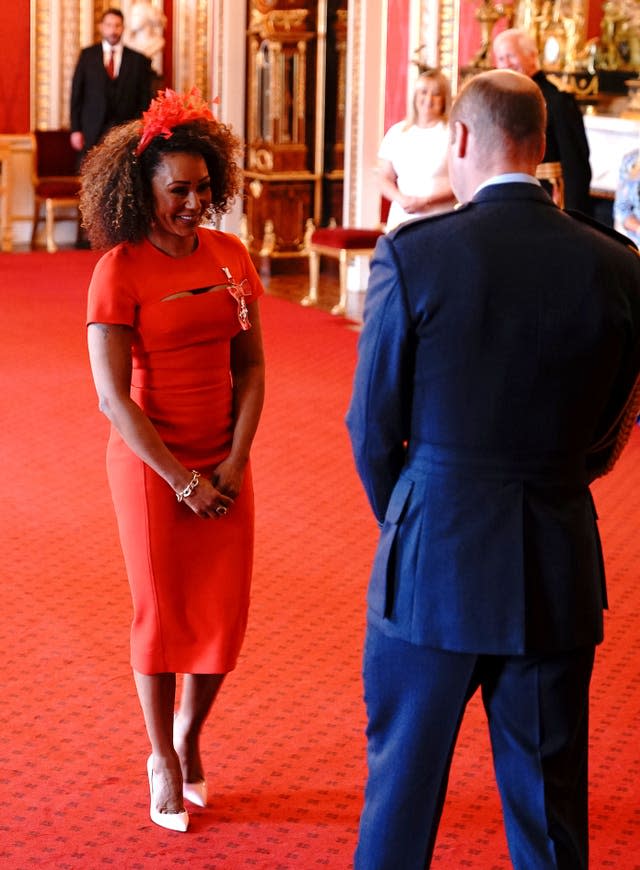 Melanie Brown, who is due to attend the reception, has previously been honoured for her work raising awareness of the issue (Yui Mok/PA)