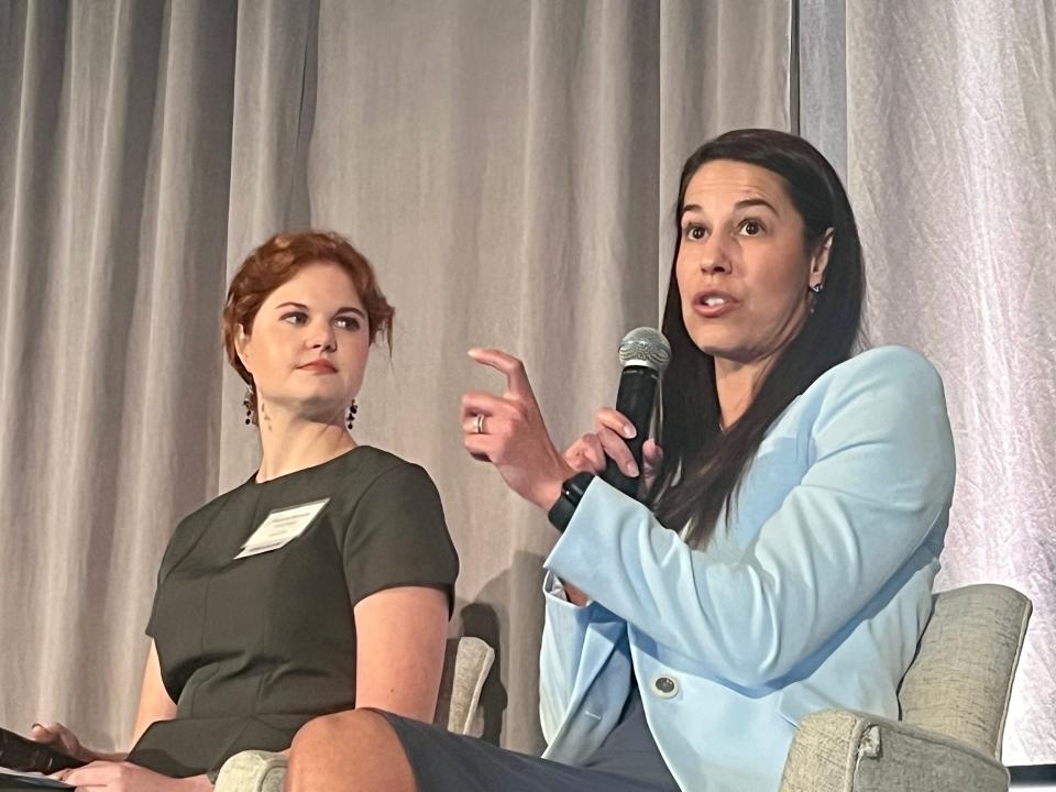 Florida State Representative Tiffany Esposito spoke about affordable housing on a panel with Florida Realtors lobbyist Murphy Kennedy at SWFL Inc.'s State of the Region event Sept. 7, 2023. Esposito also is chief executive officer and president of SWFL Inc.