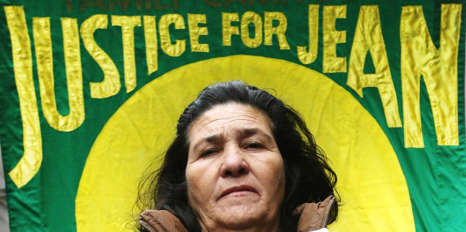 The mother of Jean Charles de Menezes, Maria Otone de Menezes, 63, attends the United Friends and Families Campaign Remembrance Procession in central London, a coalition of campaigns by the friends and families of people who have died in police custody.   (Photo by Lewis Whyld - PA Images/PA Images via Getty Images)