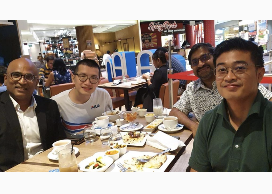 (From left to right): Lawyers M Ravi, Charles Yeo, Abraham Vergis, and Imran Rahim. (PHOTO: toxicstatenarrativeinsg/Instagram)