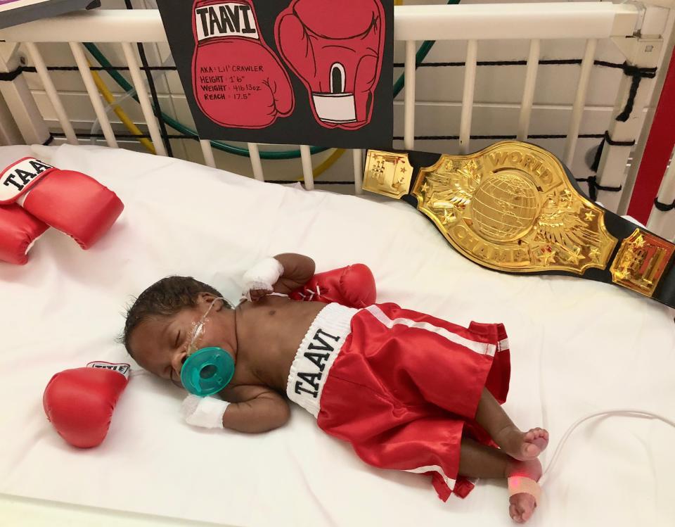 Babies in the NICU at Advocate Children&rsquo;s Hospital got into the Halloween spirit. (Photo: Advocate Childrens Hospital)