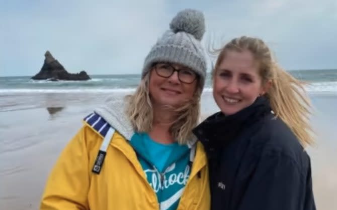 Ms Edwards and her mother, Jayne Etherington, enjoyed swimming together