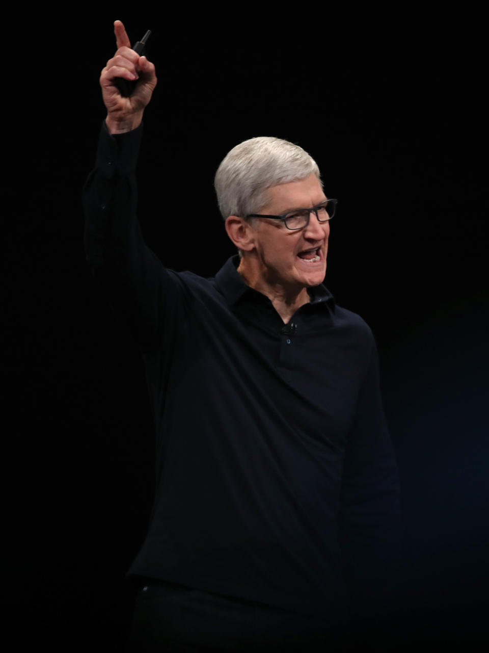 SAN JOSE, CALIFORNIA - JUNE 03: Apple CEO Tim Cook delivers the keynote address during the 2019 Apple Worldwide Developer Conference (WWDC) at the San Jose Convention Center on June 03, 2019 in San Jose, California. The WWDC runs through June 7. (Photo by Justin Sullivan/Getty Images)