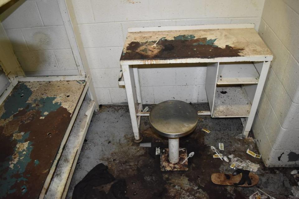 Lashawn Thompson’s jail cell, according to his family.