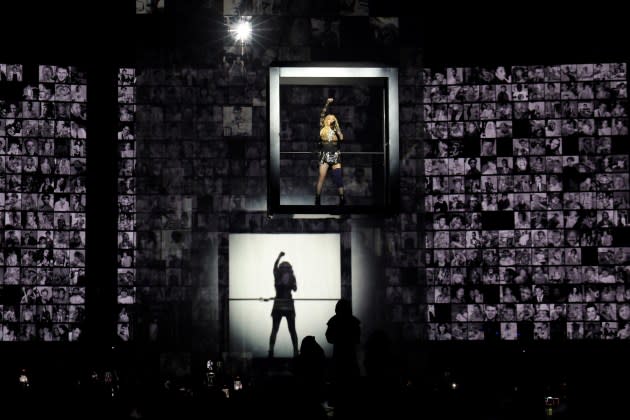 Madonna performs during opening night of The Celebration Tour at The O2 Arena on October 14, 2023 in London, England. - Credit: Kevin Mazur/WireImage