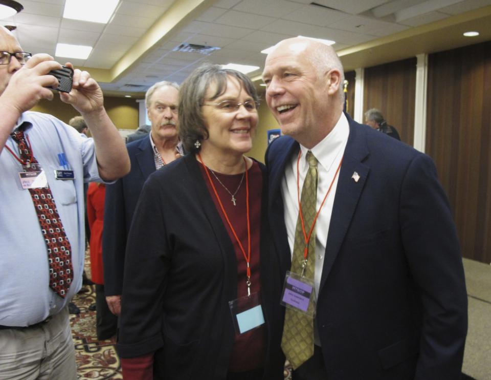 Greg Gianforte with supporter