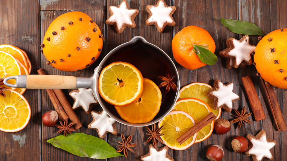 Star anise in a simmer pot