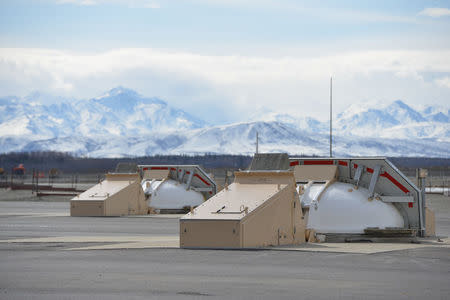 Cover of a silo housing a ground-based interceptor missile at the Ft. Greely missile defense complex in Fort Greely, Alaska, U.S., April 26, 2018. REUTERS/Mark Meyer