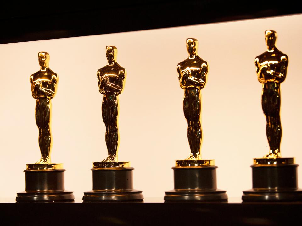 Oscars statuettes at the Academy Awards on 9 February 2020 in Hollywood, California (Matt Petit – Handout/AMPAS via Getty Images)