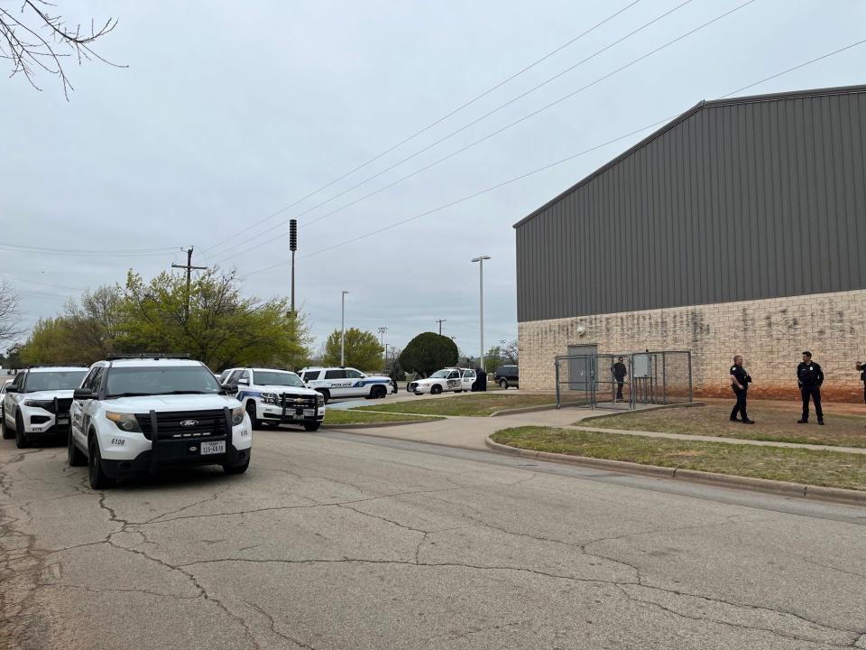 Officers from Wichita Falls Police and the WFISD Police Department responded quickly Thursday when a man tried to break into Scotland Park Elementary School during school hours,