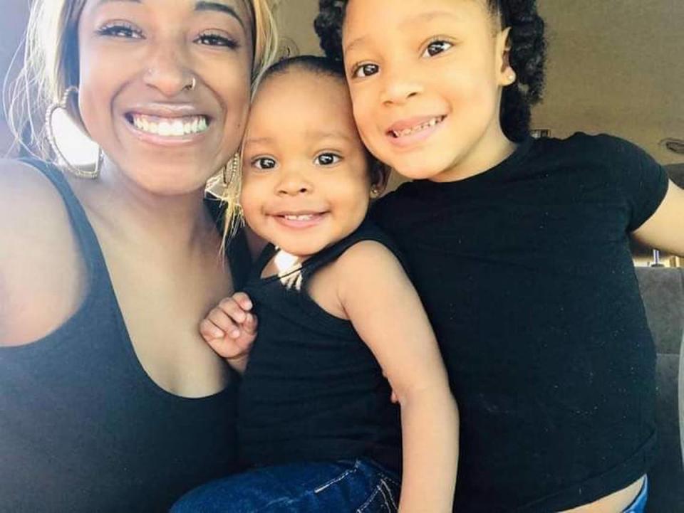 Rayshawna Armstrong, 25, and her 3-year-old son, Zayden, center, were among three killed in a May 2023 crash on San Juan Road in Sacramento. Armstrong's daughter, Lajayla, right, and seven other children in the car as well as the driver were severely injured.