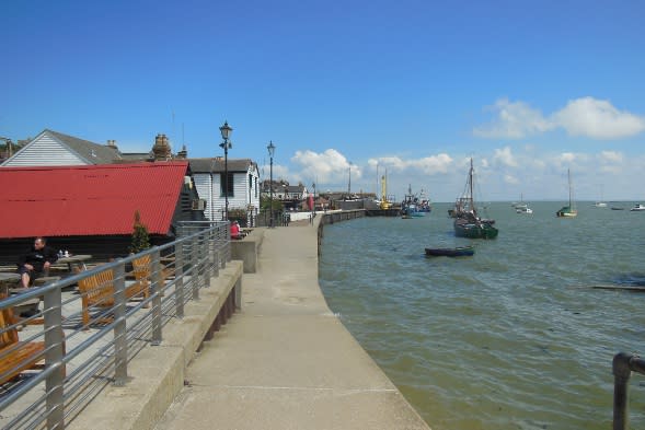 The Old Leigh waterfront at high tide