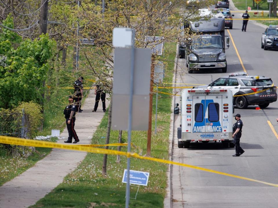 On Thursday, May 26, police responded to reports of a man with a rifle near William G Davis Junior Public School in Toronto (Evan Mitsui/CBC - image credit)