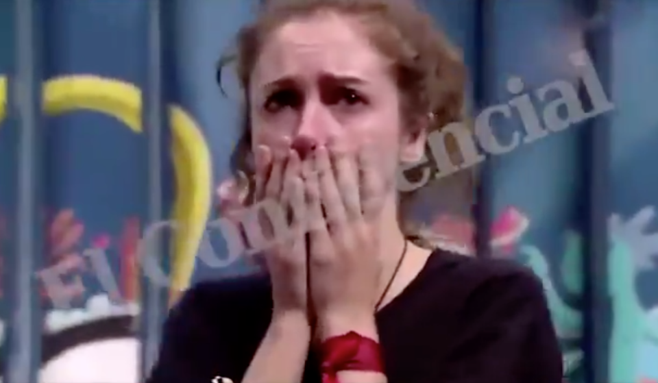 Carlota Prado as she is shown footage of her alleged rape. Source: EL Confidencial