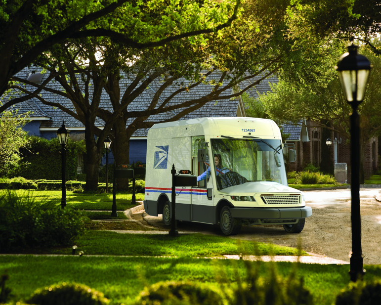 This is the model of the U.S. Postal Service delivery vehicles that Oshkosh Defense plans to begin manufacturing in 2023.