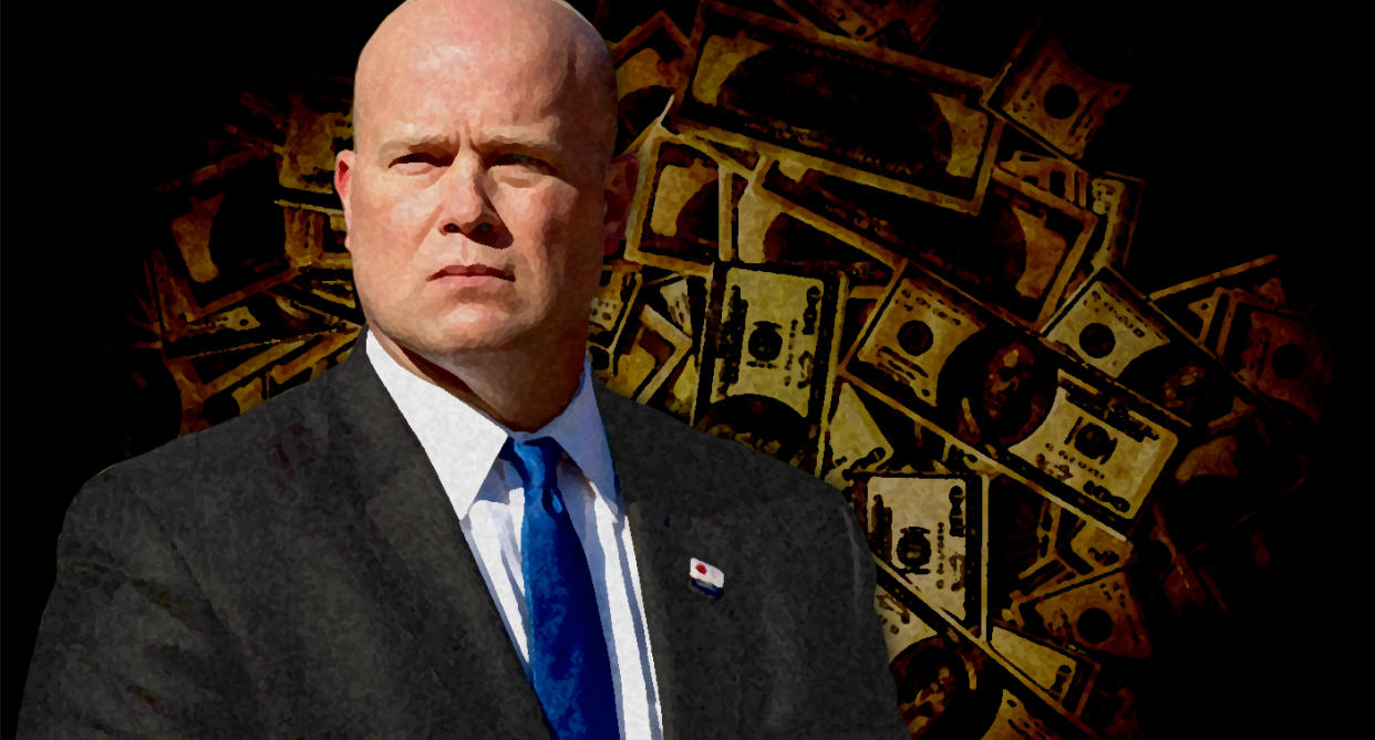 Acting Attorney General Matt Whitaker. (Photo illustration: Yahoo News; photos: AP, Getty Images)