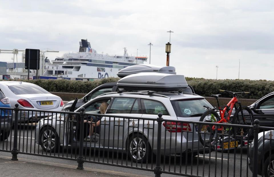 Passengers face long queues in Dover (Gareth Fuller/PA) (PA Wire)