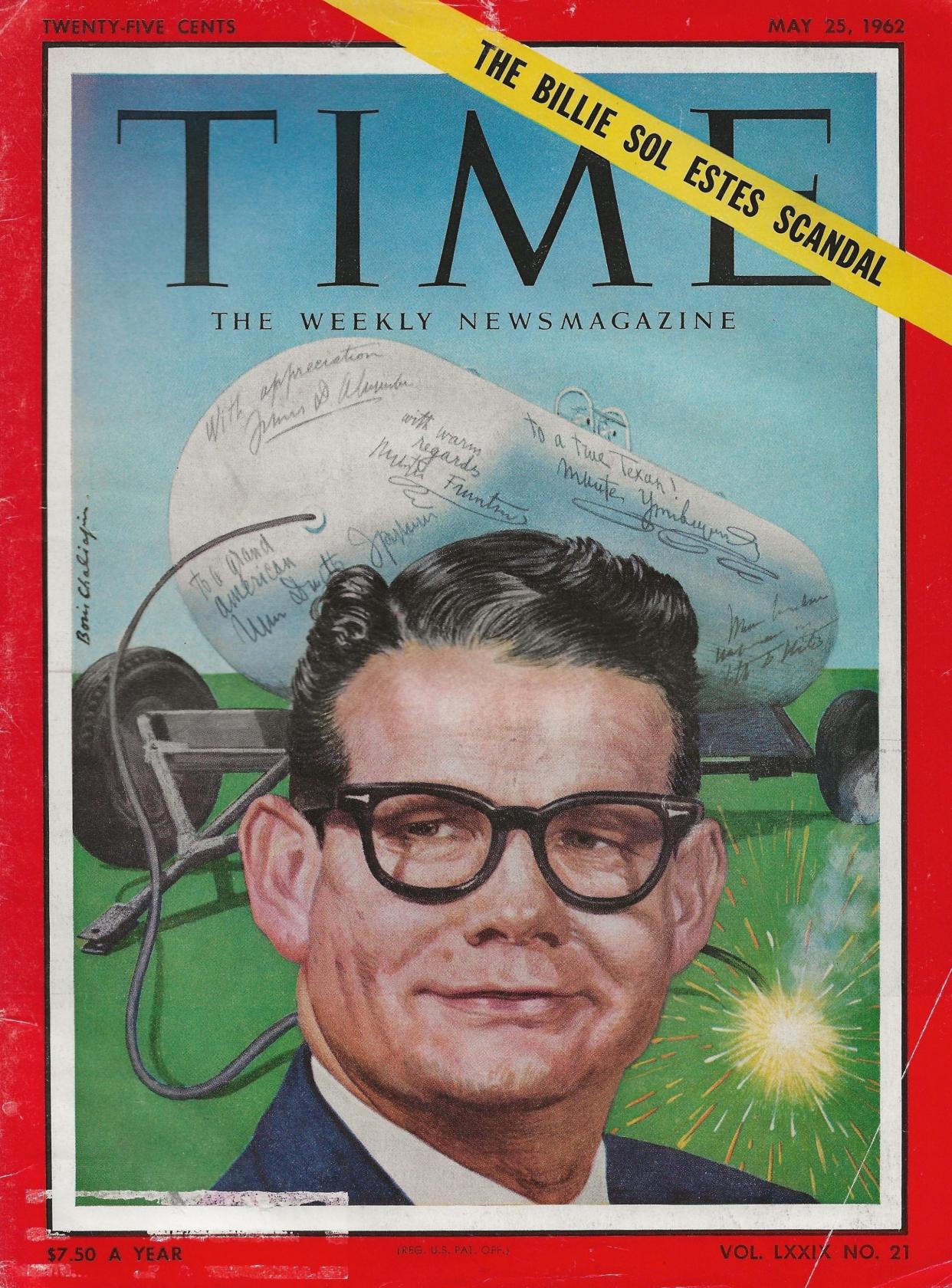 Time magazine cover featuring Billie Sol Estes, May 25, 1962