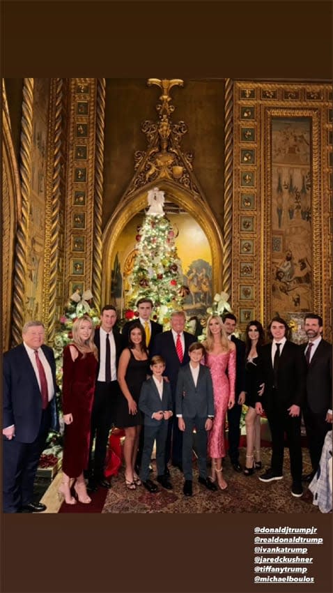 Melania Trump no estaba presente en la foto de familia de estas Navidades