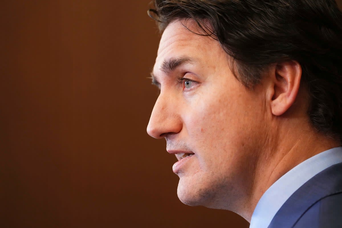 File photo of Canada’s prime minister Justin Trudeau (AP)