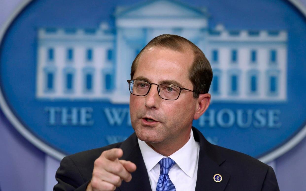 Health and Human Services Secretary Alex Azar says the US has 'skin in the game' and wants to reduce prices - AP